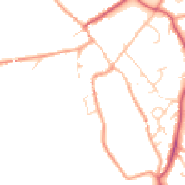 Daytime road noise heatmap for OX7 3PT