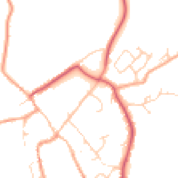 Daytime road noise heatmap for OX7 3QR