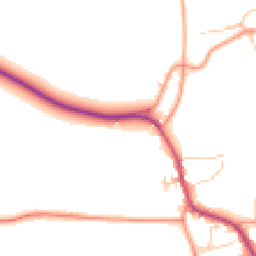 Daytime road noise heatmap for OX7 4JU