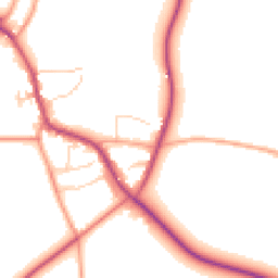 Daytime road noise heatmap for OX7 4LL