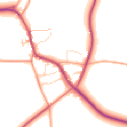 Daytime road noise heatmap for OX7 4LW