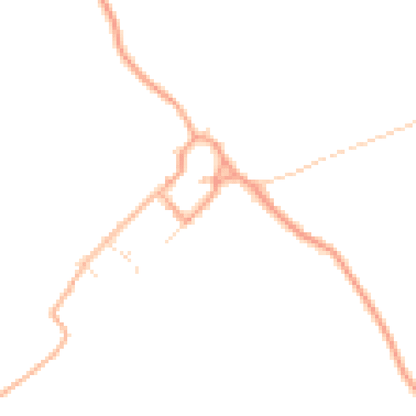 Daytime road noise heatmap for OX7 6AB