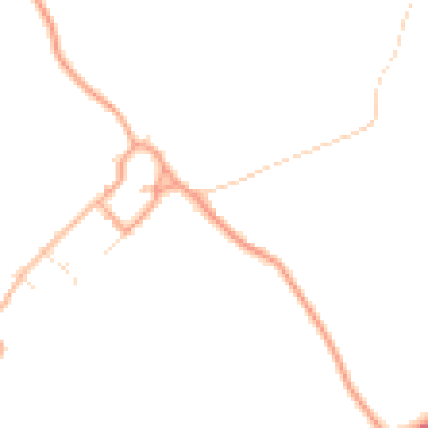 Daytime road noise heatmap for OX7 6AN