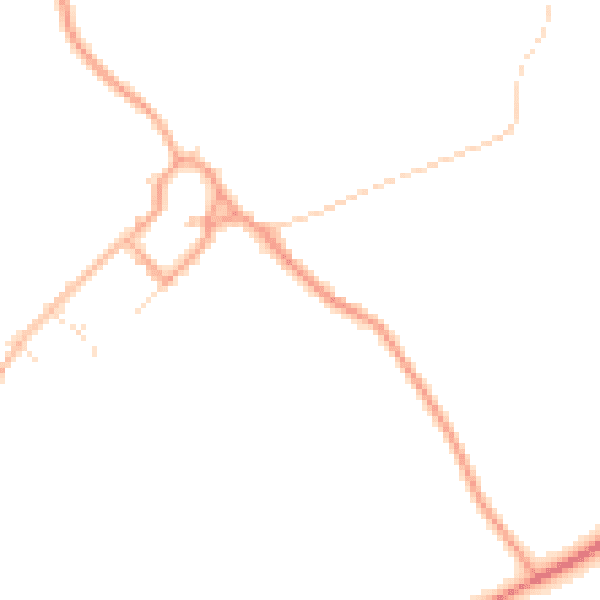 Daytime road noise heatmap for OX7 6FD