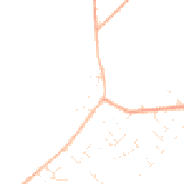 Daytime road noise heatmap for OX7 6JQ