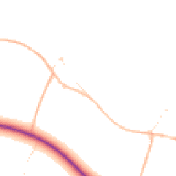 Daytime road noise heatmap for OX7 6SE