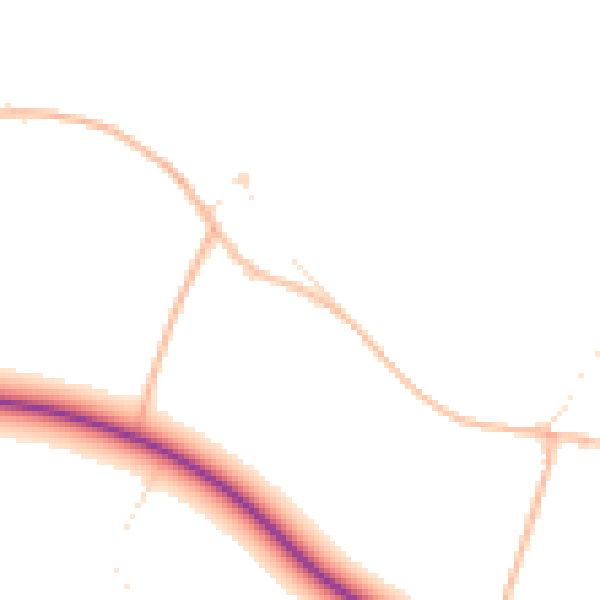 Daytime road noise heatmap for OX7 6SQ