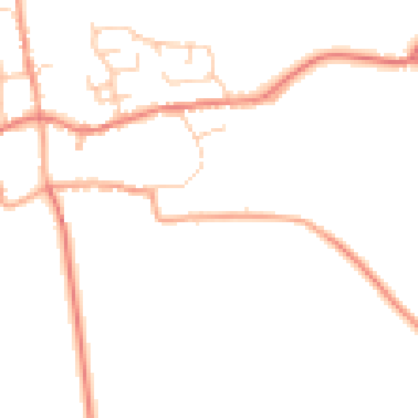 Daytime road noise heatmap for OX7 7BX