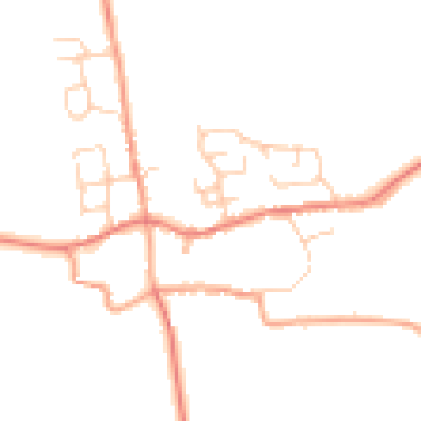 Daytime road noise heatmap for OX7 7DY