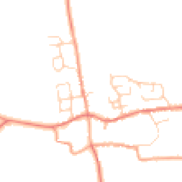 Daytime road noise heatmap for OX7 7EB