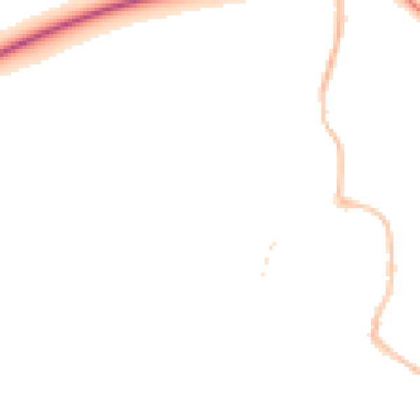 Night-time road noise heatmap for OX9 2AD