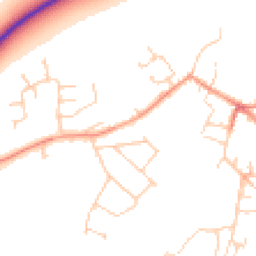 Daytime road noise heatmap for OX9 2AG