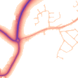 Daytime road noise heatmap for OX9 2AJ