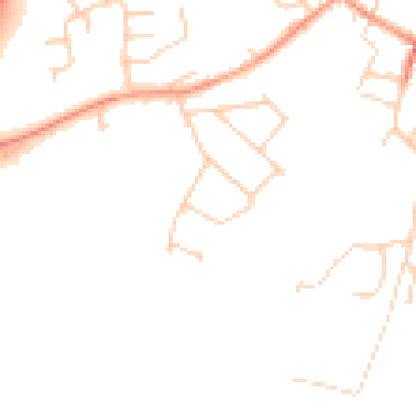 Daytime road noise heatmap for OX9 2AX
