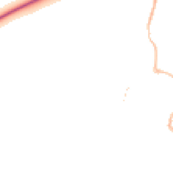 Night-time road noise heatmap for OX9 2BA
