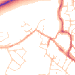 Daytime road noise heatmap for OX9 2BD