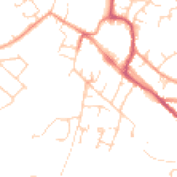 Daytime road noise heatmap for OX9 2DD