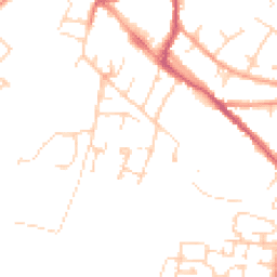 Daytime road noise heatmap for OX9 2DJ