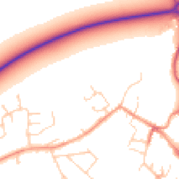 Daytime road noise heatmap for OX9 2DQ