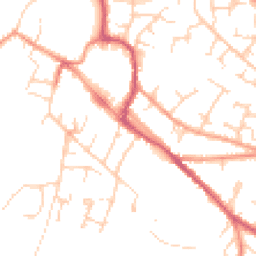 Daytime road noise heatmap for OX9 2DW