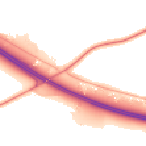 Night-time road noise heatmap for OX9 2NS
