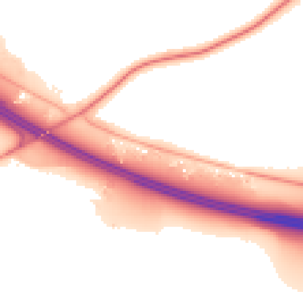 Night-time road noise heatmap for OX9 2NU