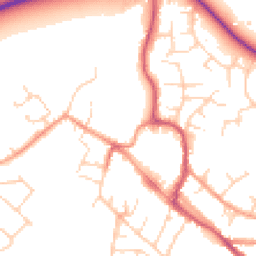 Daytime road noise heatmap for OX9 3AN