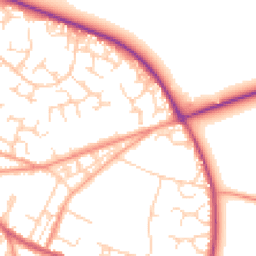 Daytime road noise heatmap for OX9 3AQ