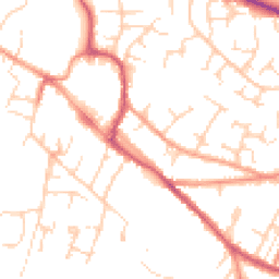 Daytime road noise heatmap for OX9 3EJ