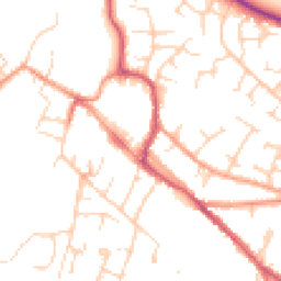 Daytime road noise heatmap for OX9 3EW