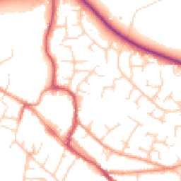 Daytime road noise heatmap for OX9 3GB