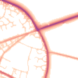 Daytime road noise heatmap for OX9 3LE