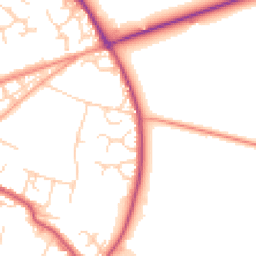 Daytime road noise heatmap for OX9 3LH
