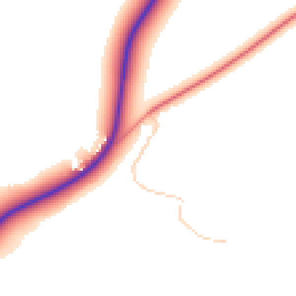 Daytime road noise heatmap for OX9 3RZ