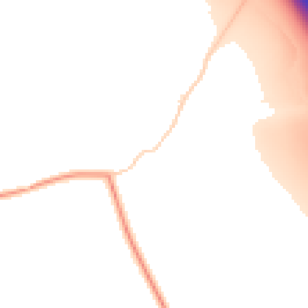 Daytime road noise heatmap for OX9 7DH