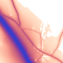 Daytime road noise heatmap for OX9 7DY