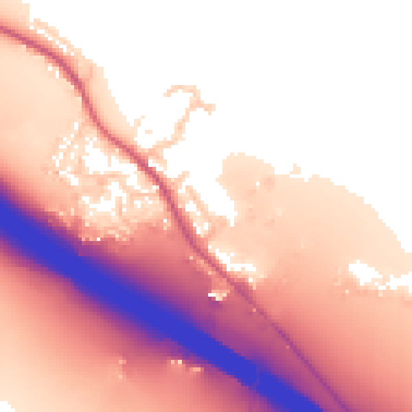 Daytime road noise heatmap for OX9 7DZ