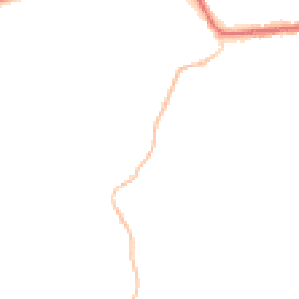 Night-time road noise heatmap for PE14 0AB
