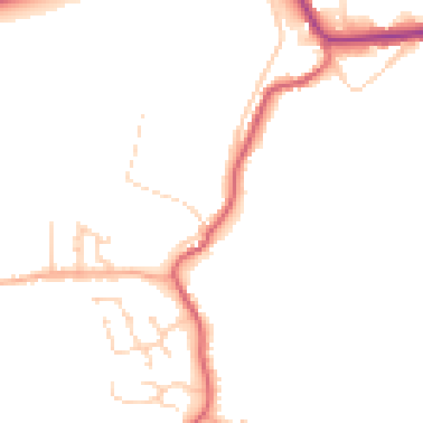 Daytime road noise heatmap for PE14 0AD