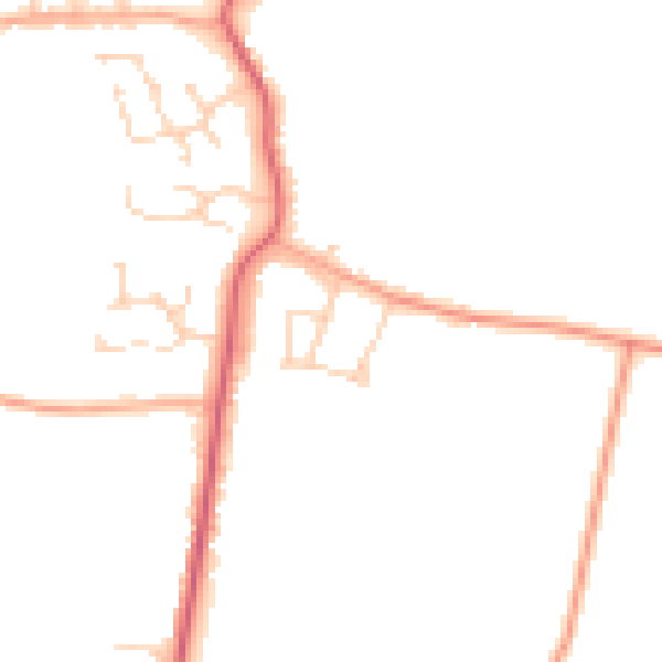 Daytime road noise heatmap for PE14 0AN