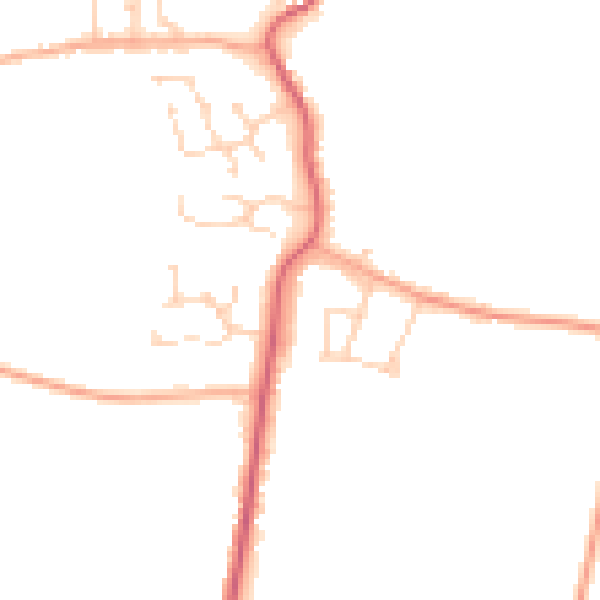 Daytime road noise heatmap for PE14 0AP