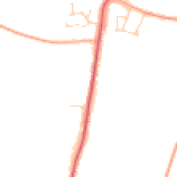 Daytime road noise heatmap for PE14 0AT