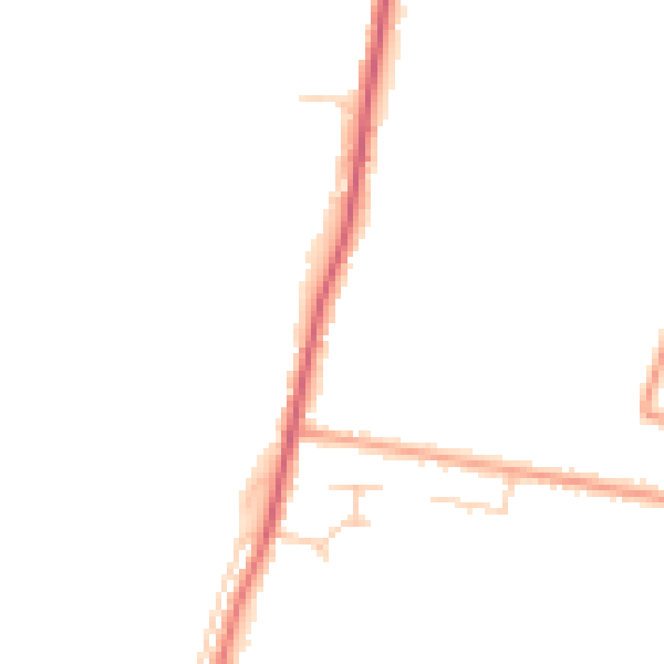 Daytime road noise heatmap for PE14 0AU