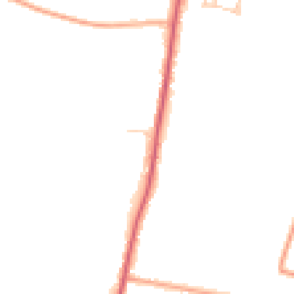 Daytime road noise heatmap for PE14 0AX