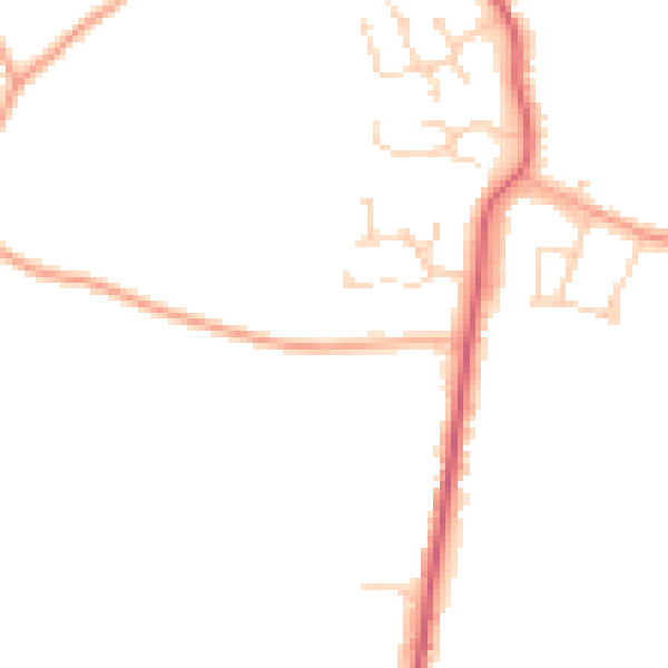 Daytime road noise heatmap for PE14 0AY