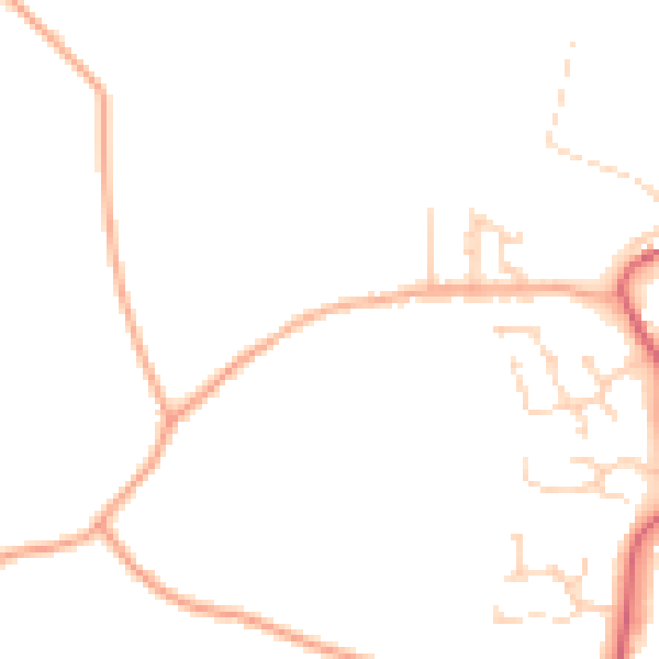 Daytime road noise heatmap for PE14 0BE