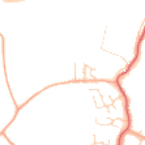 Daytime road noise heatmap for PE14 0BG