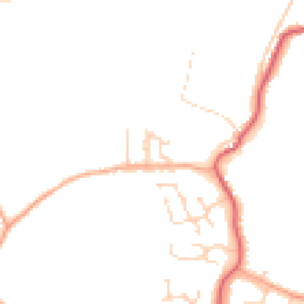 Daytime road noise heatmap for PE14 0BX