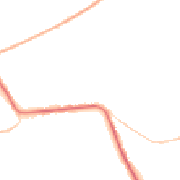Night-time road noise heatmap for PE14 0DS