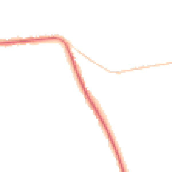 Night-time road noise heatmap for PE14 0DU